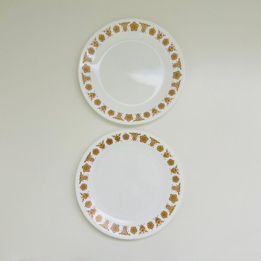 CORELLE Butterfly Gold Salad Plate, Set of 2